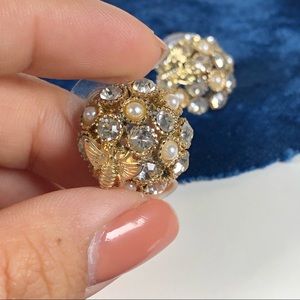 Statement costume gold stud earrings